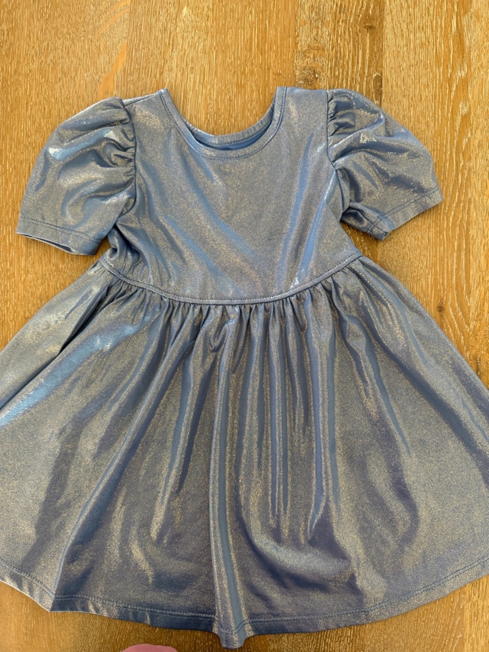 Pink Chicken Shimmery Light Blue Girls Dress